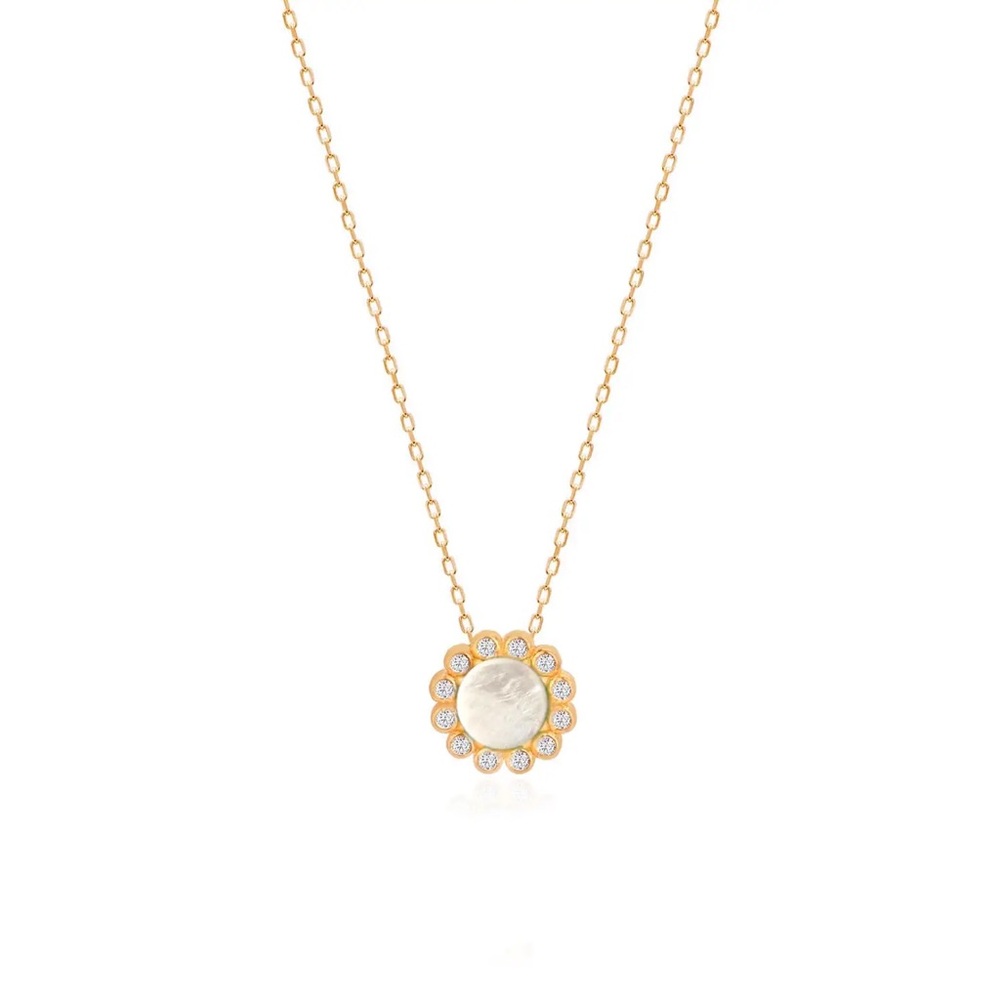 Mother of Pear & Pave necklace